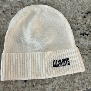All Saints Ivory Knit Beanie